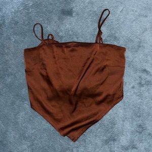 Brown crop top